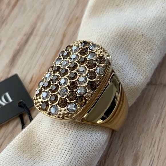 Dyrberg/Kern Elinna Swarovski crystal ring SZ 7 - Picture 3 of 5